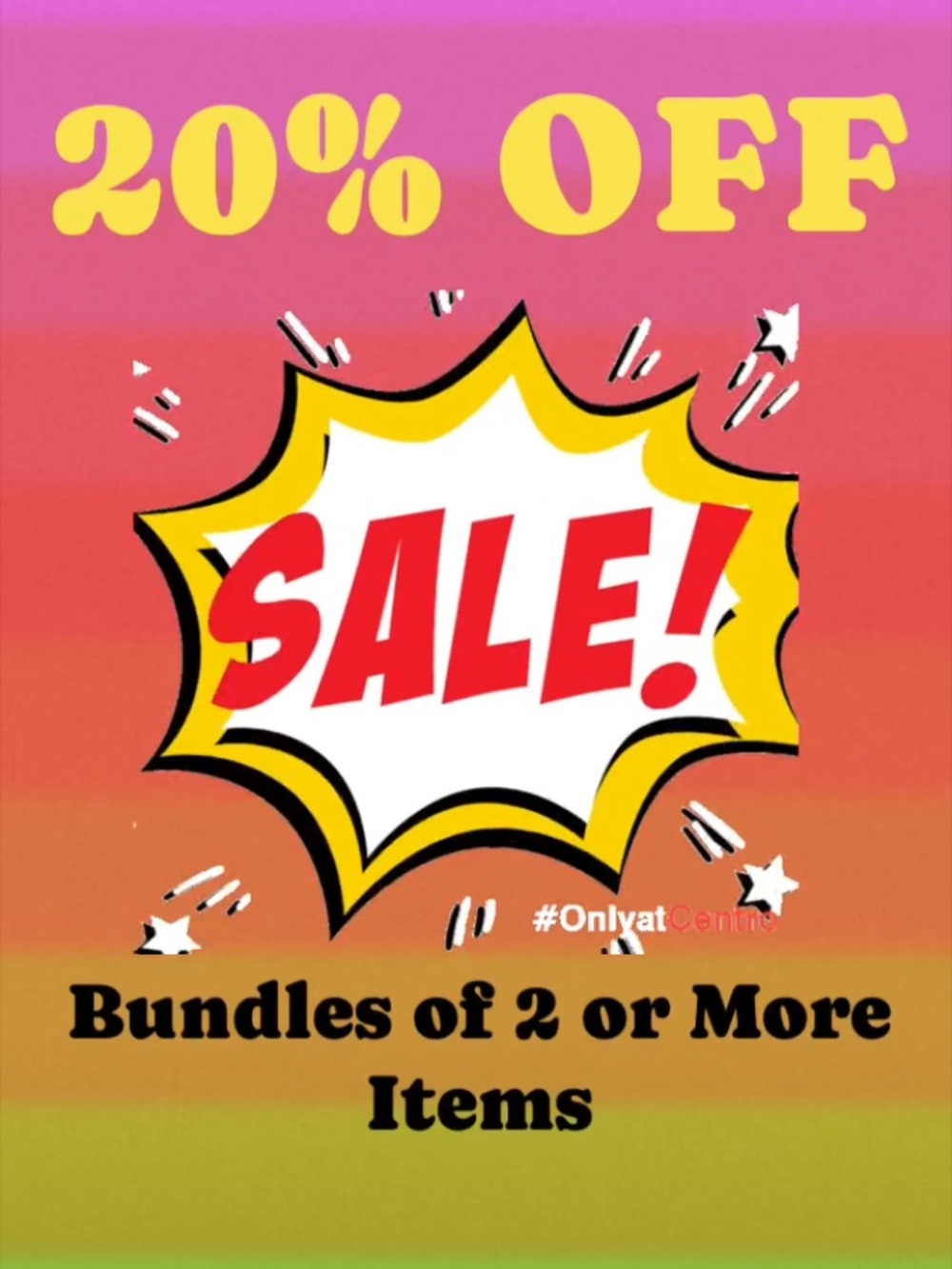 20% OFF BUNDLES SALE